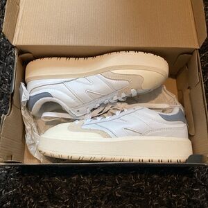 New Balance CT302 White and Cream Sneakers